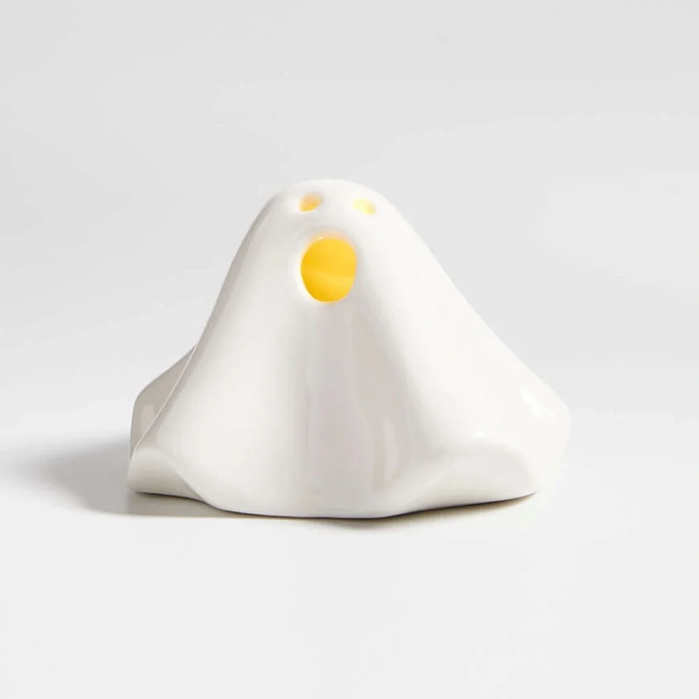 Crate&Barrel Small LED Ceramic Ghost